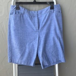 Talbots Chambray Perfect Short Blue 10P